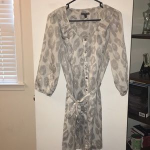 Express tie waist shirt dress